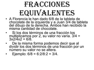 Fracciones equivalentes ,[object Object],[object Object],[object Object],[object Object]