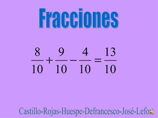 Fracciones Castillo-Rojas-Huespe-Defrancesco-José-Lefort 
