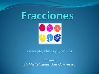 Concepto, Clases y Ejemplos
Alumna:
Iris Maribel Lucana Macedo – 501 sec.

 