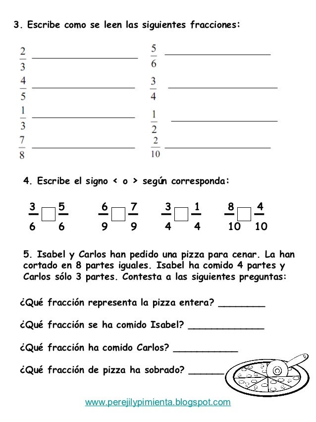 Fracciones 4º primaria t6 Fracciones 4º primaria t6
