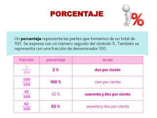 PORCENTAJE  