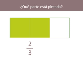 2
3
¿Qué parte está pintada?
 