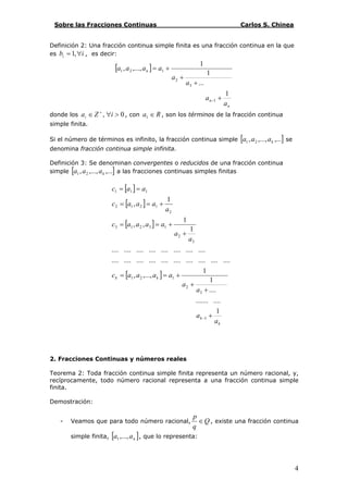 Fracciones continua PDF