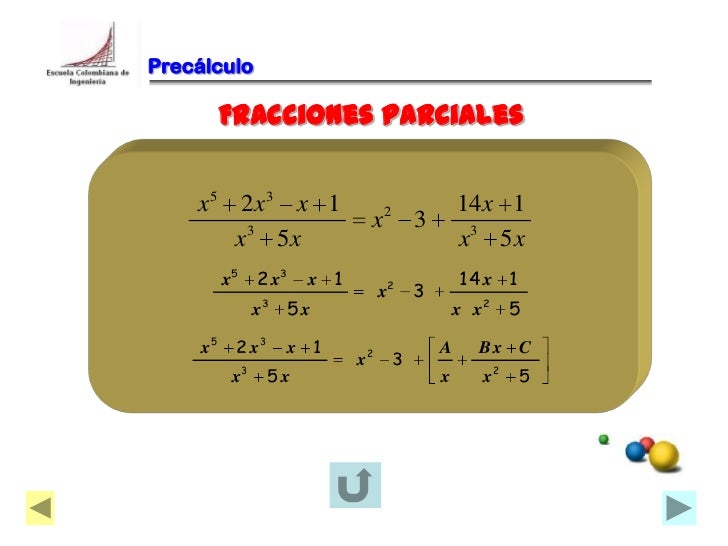 Fracciones parciales