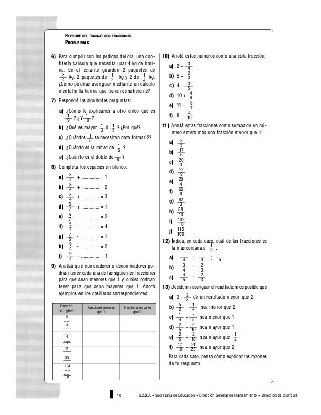 Fracciones Y Decimales 6 Docente Fracciones Y Decimales 6 Docente