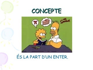 CONCEPTE ÉS LA PART D’UN ENTER.