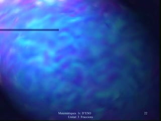 Matemàtiques  1r. D’ESO  Unitat: 3  Fraccions 