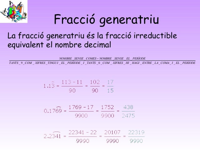 Fraccions i nombres decimals