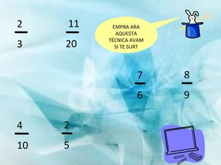 EMPRA ARA AQUESTA TÈCNICA AVAM SI TE SURT 2 3 11 20 7 6 8 9 4 10 2 5 