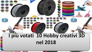 I più votati 10 Hobby creativi 3D
nel 2018
 