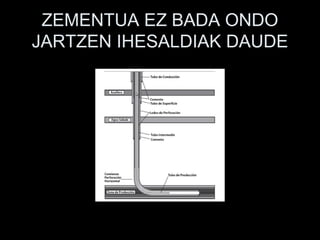 ZEMENTUA EZ BADA ONDO
JARTZEN IHESALDIAK DAUDE
 
