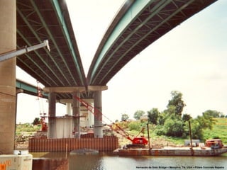 Hernando de Soto Bridge – Memphis, TN, USA – Pillars Concrete Repairs
 
