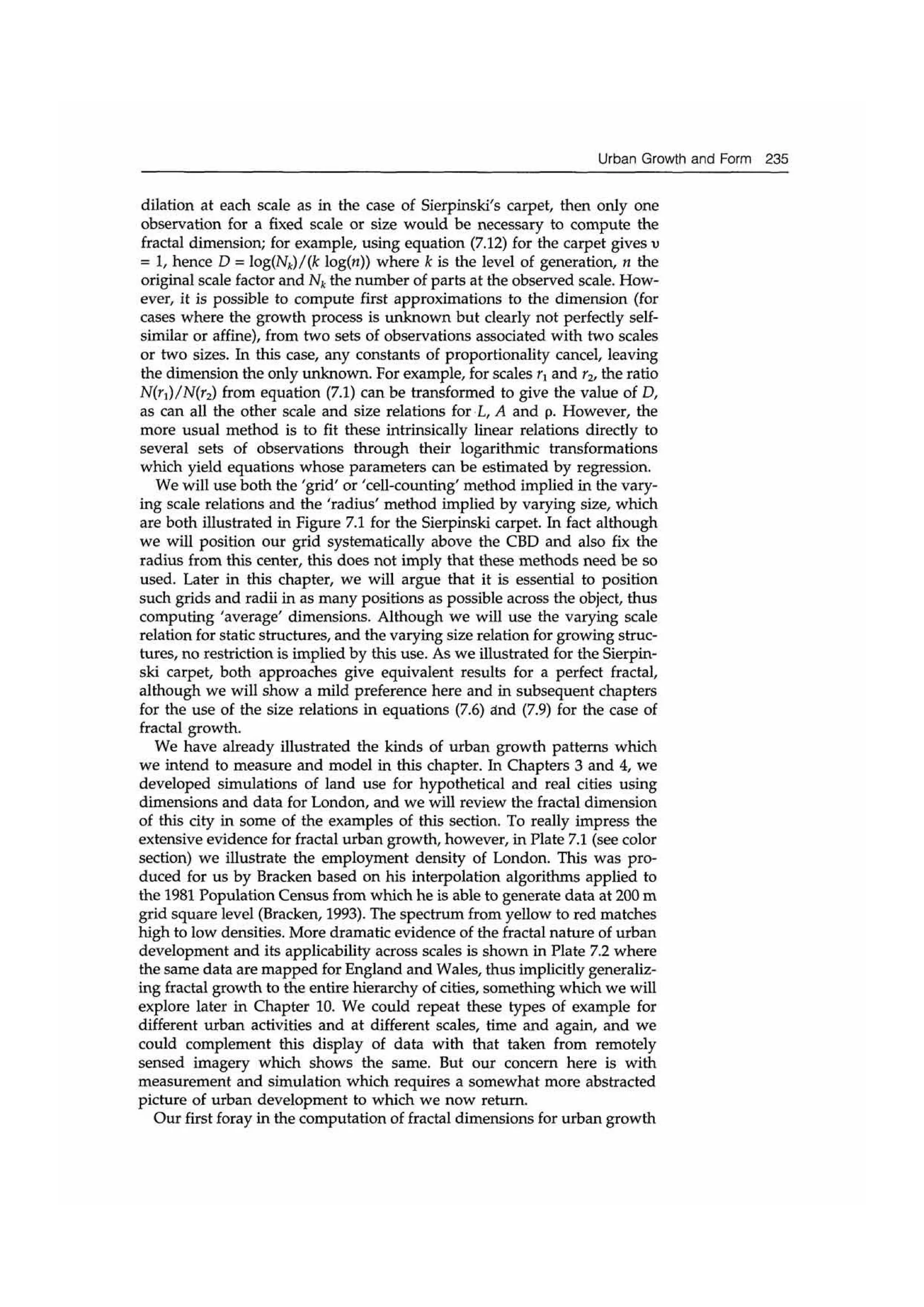 Fractal cities low resolution