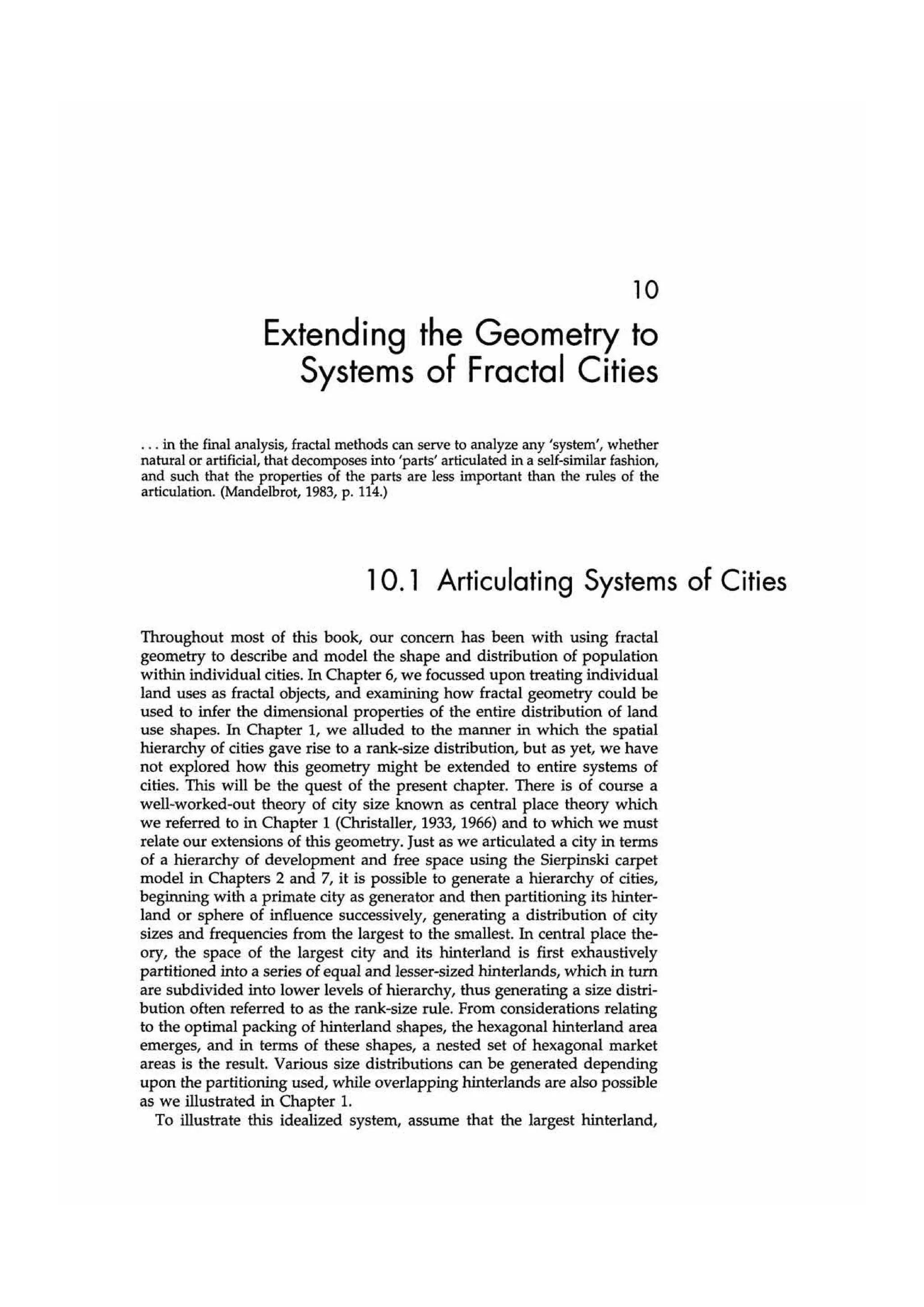 Fractal cities low resolution