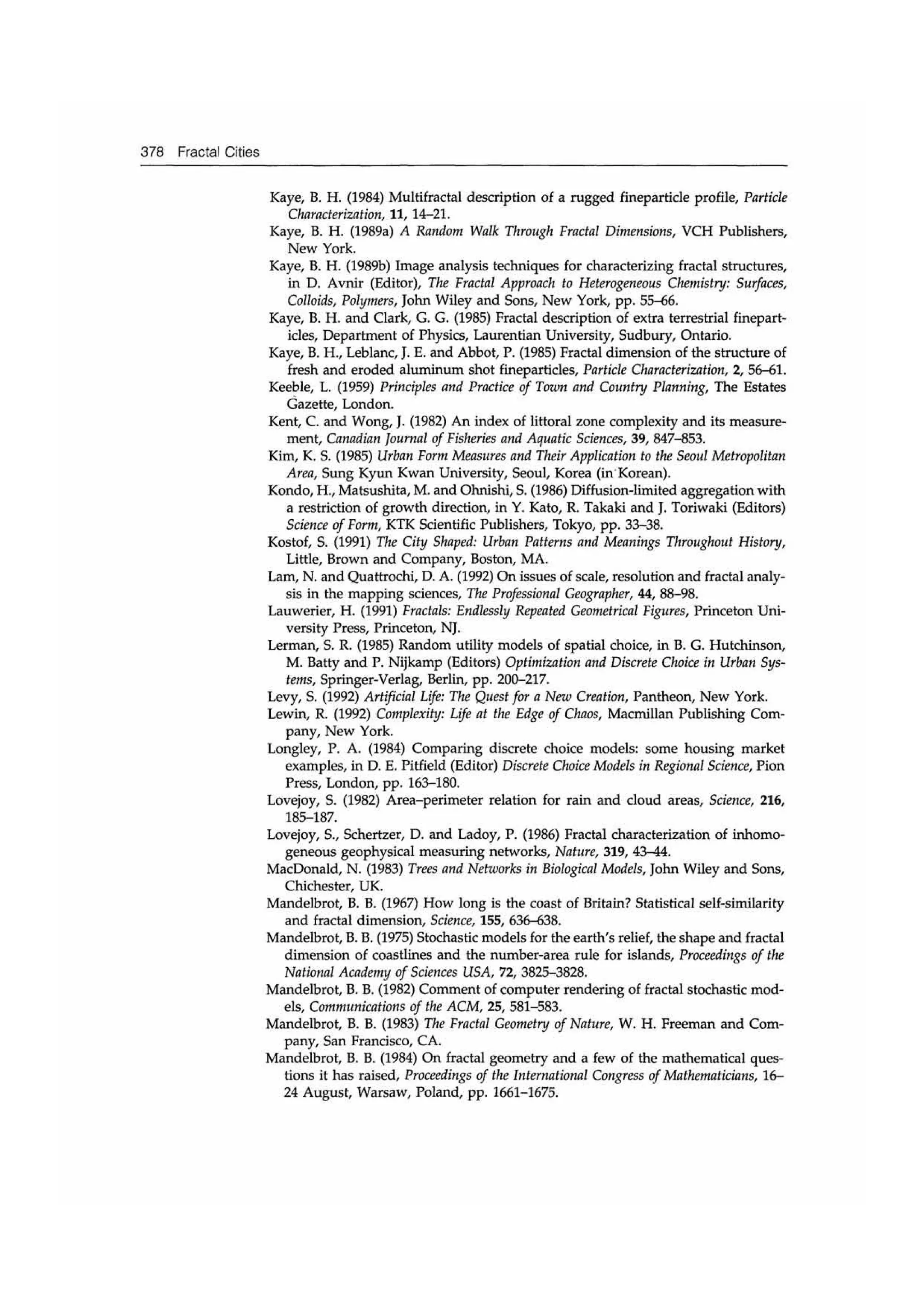 Fractal cities low resolution