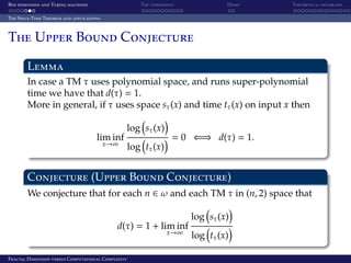 Fractal dimension versus Computational Complexity | PDF