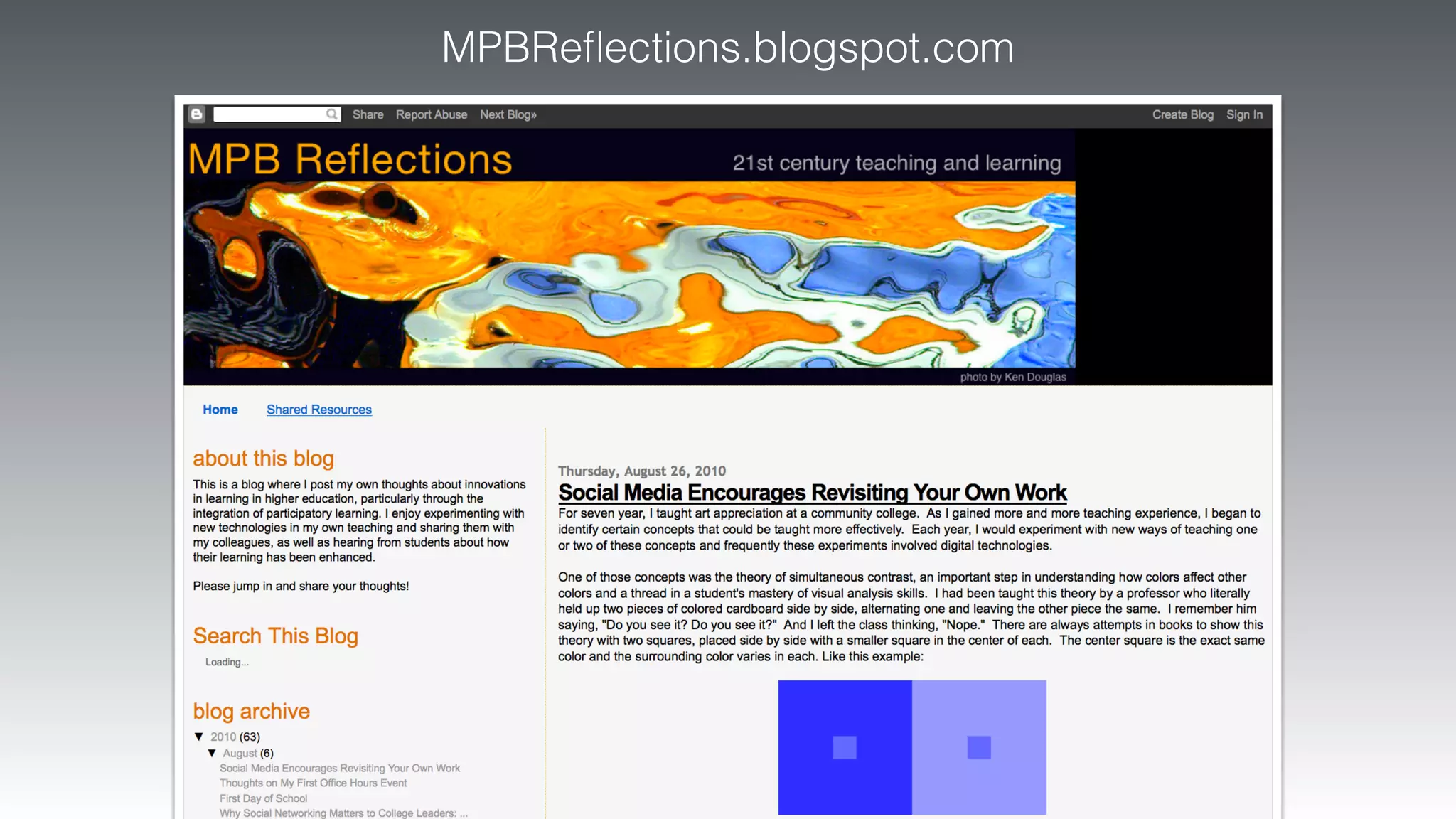 MPBReﬂections.blogspot.com
 