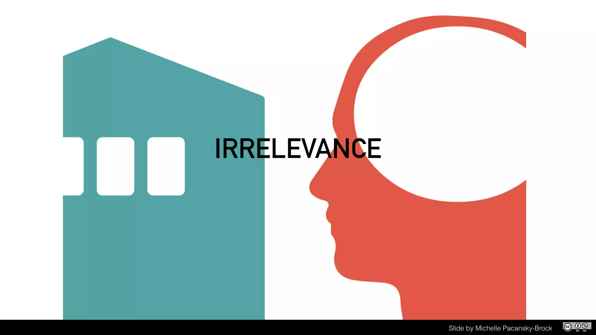 Slide by Michelle Pacansky-Brock
IRRELEVANCE
 