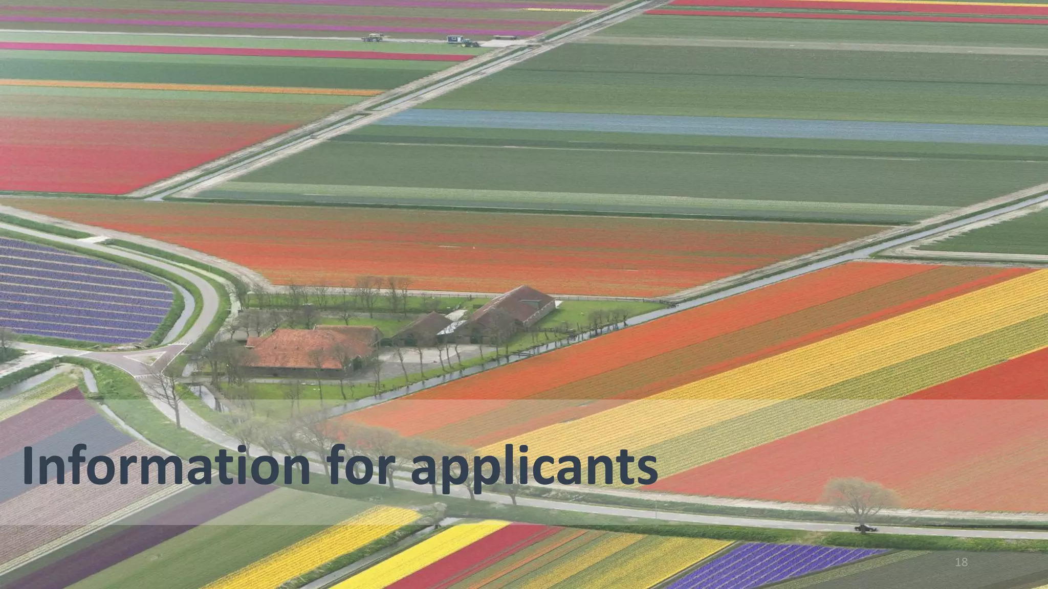 18 
Information for applicants 
 