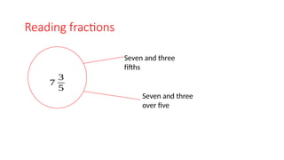 Fractions and decimals Powerpoint presenation | PPTX