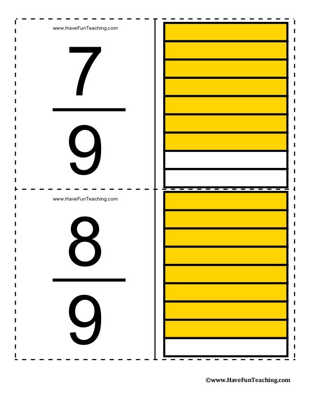 8 9 7 8 8 Fraction flash-cards