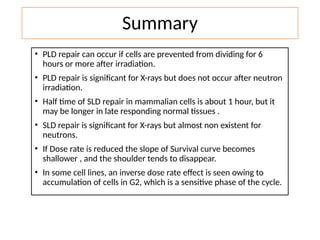 Fractionated Radiation and Dose Rate Effect Dr Syed Aman | PPTX