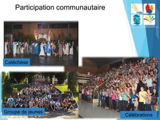 Participation communautaire
Célébrations
Groupe de jeunes
Catéchèse
 