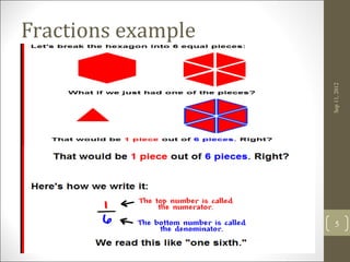 Fractions example




                    Sep 11, 2012
                       5
 