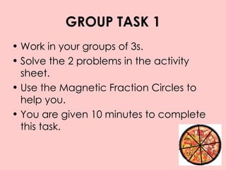 GROUP TASK 1 <ul><li>Work in your groups of 3s. </li></ul><ul><li>Solve the 2 problems in the activity sheet. </li></ul><u...