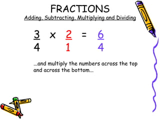 Fractions - Add, Subtract, Multiply and Divide | PPT