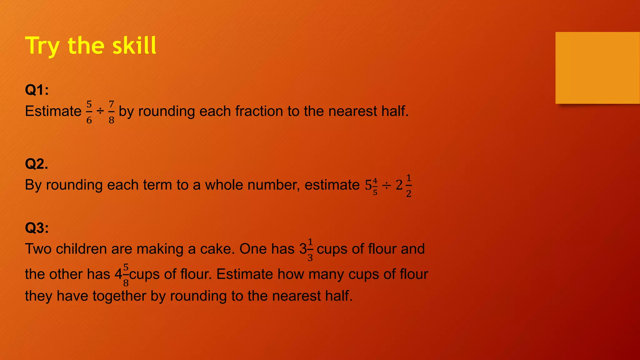 Fractions (addition, subtraction, rounding, fraction of amounts).pptx ...