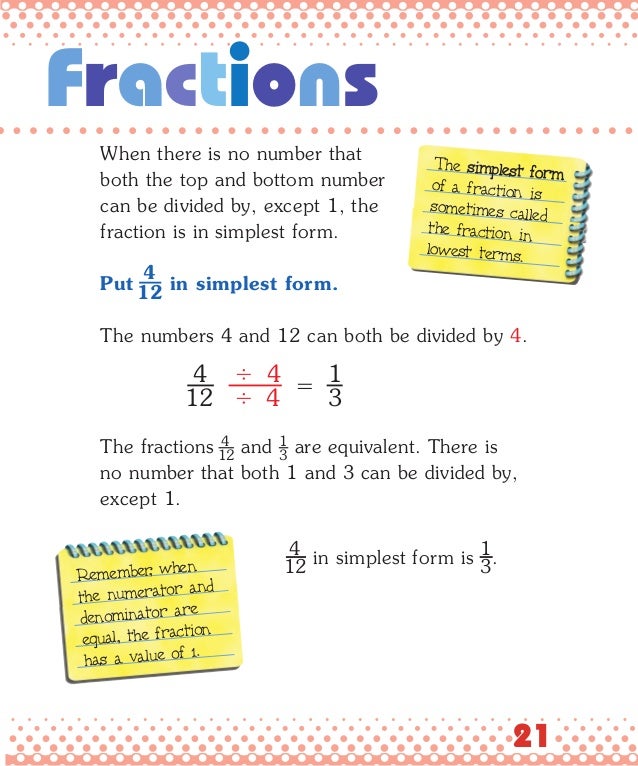 fractions and decimals made easy 4 12 in simplest form