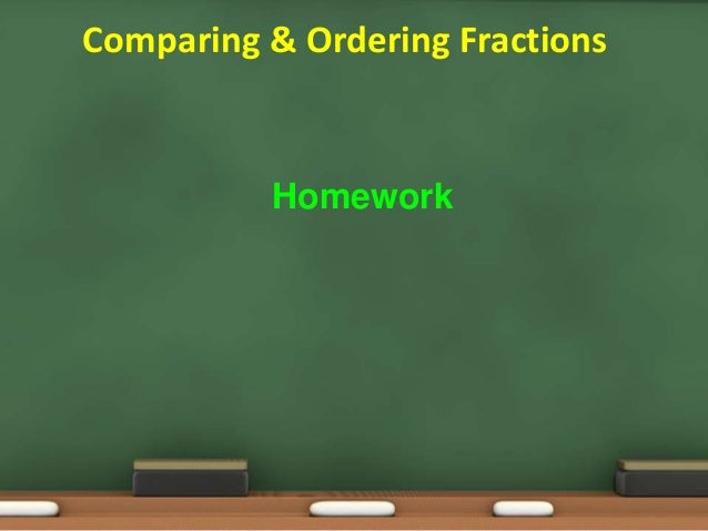 Ordering fractions homework year 4
