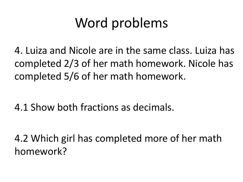 Fractions decimal review and graded