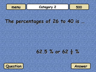Fractions jeopardy | PPT