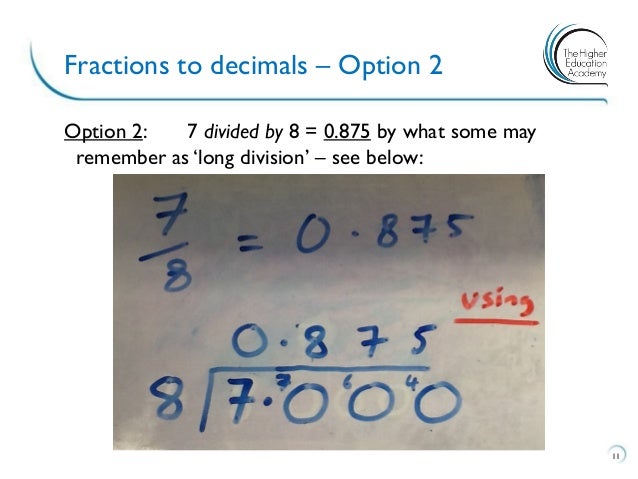 Fractions To Decimals