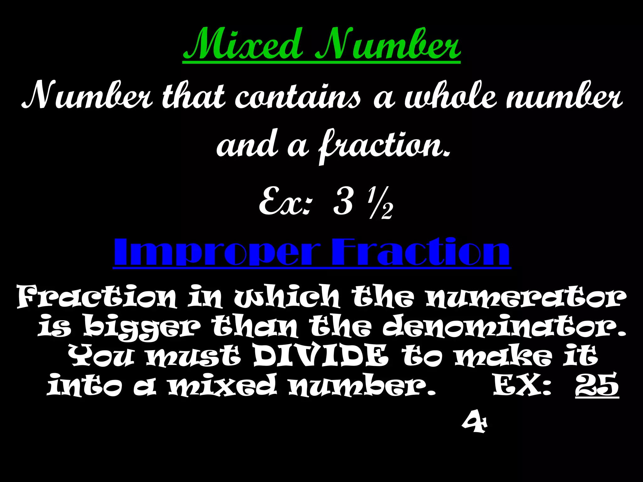 fraction-vocabulary-ppt