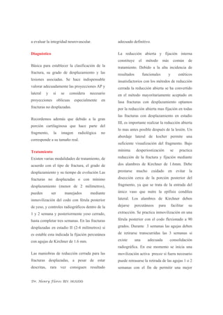 Fractura Del Condilo Humeral | PDF