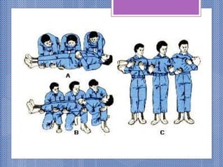 Cargar con 3 auxiliadores
 