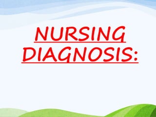 NURSING
DIAGNOSIS:
 