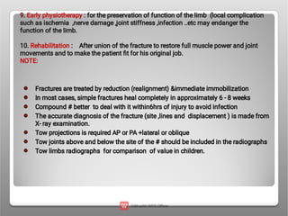 Definition of fracture it's types , symptoms and treatment | PDF