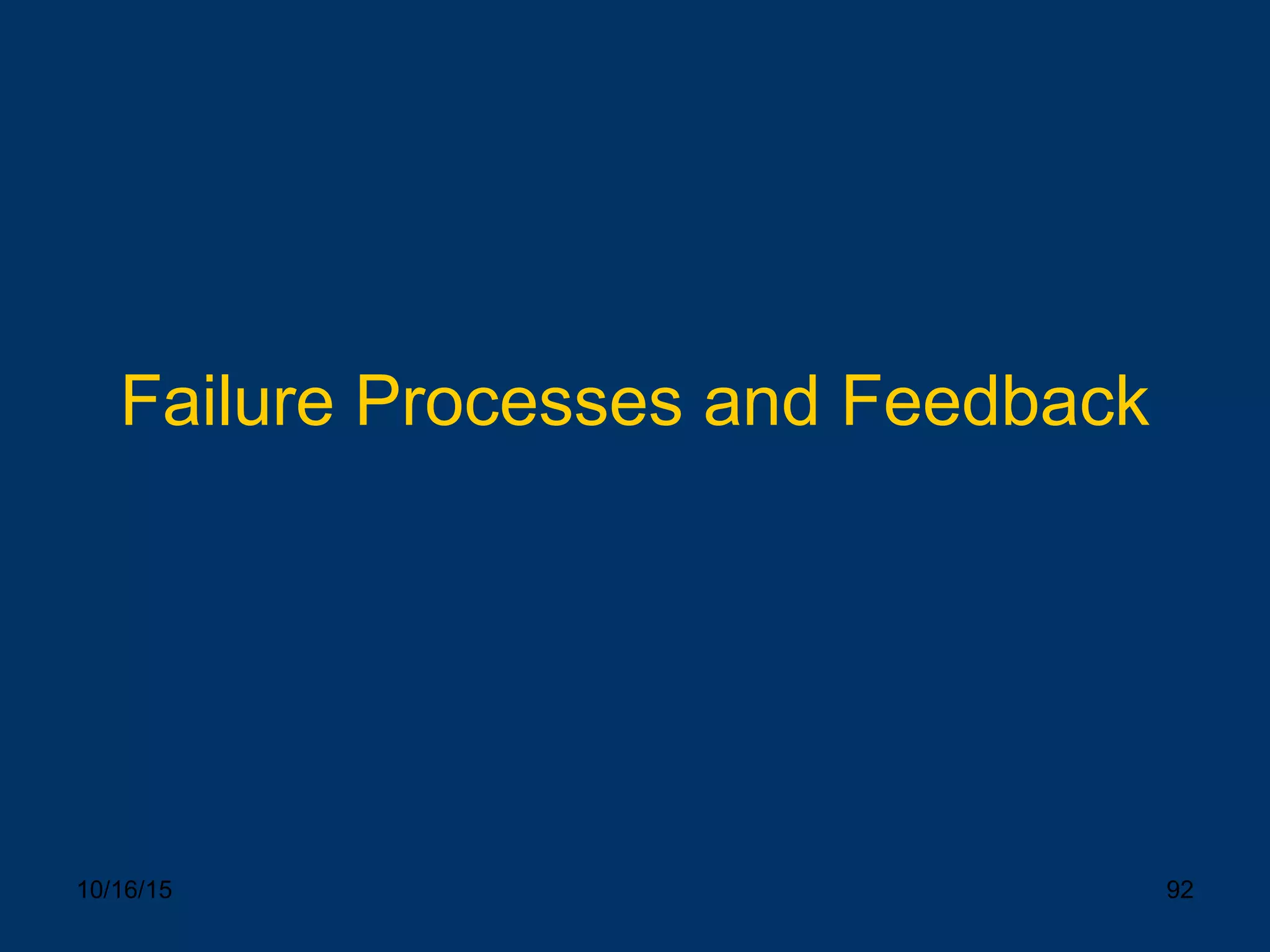 10/16/15 92
Failure Processes and Feedback
 