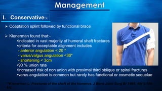 Fracture humerus shaft in adults (AUDIT-KHOULA HOSPITAL) | PPTX