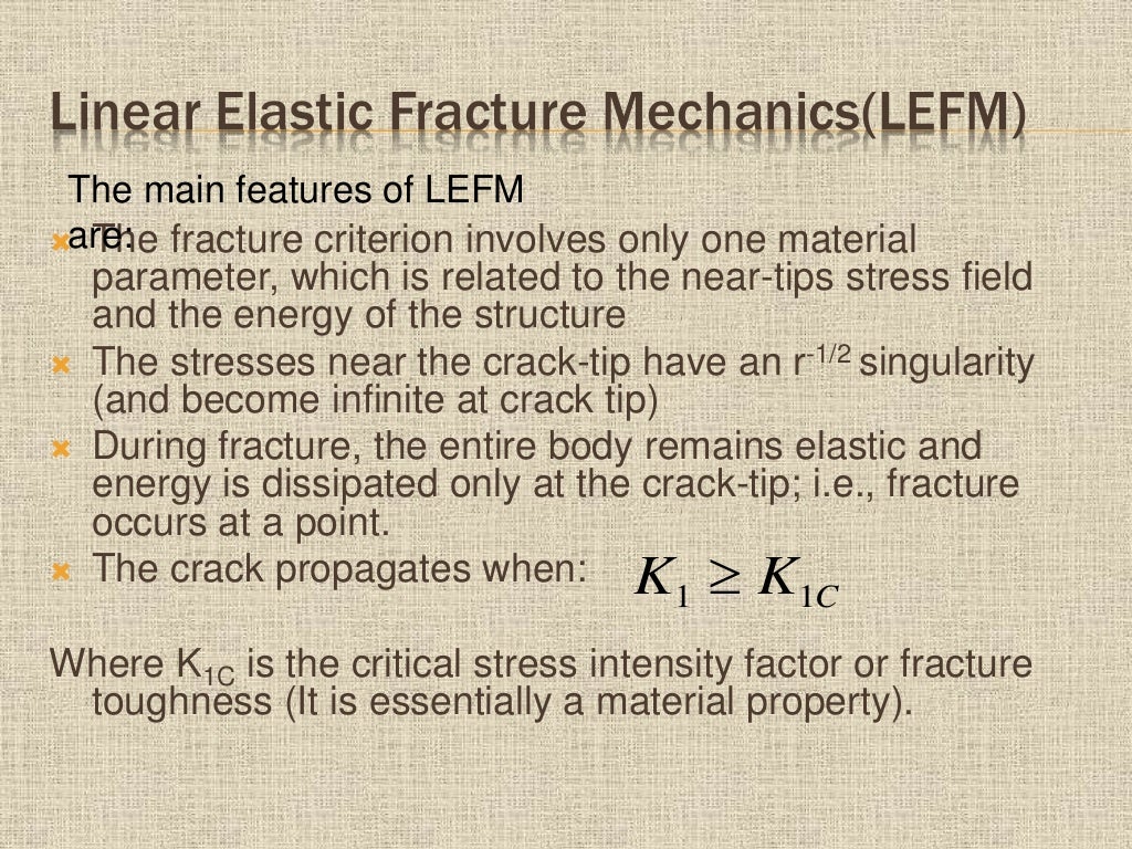 Fracture mechanics