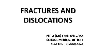 FLT LT (DR) YKKS BANDARA
SCHOOL MEDICAL OFFICER
SLAF CTS - DIYATALAWA
 