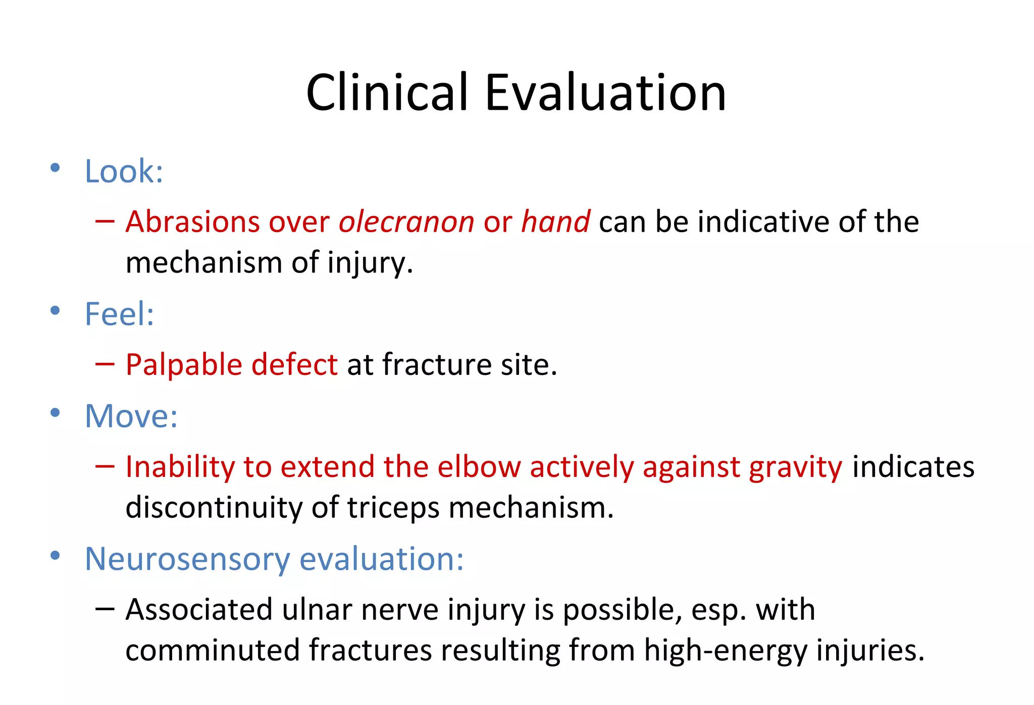 Fractures of the olecranon | PPT