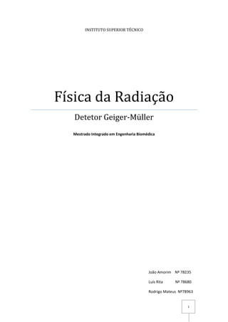 Detetor Geiger-Müller | PDF