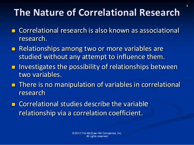 notes on correlational research