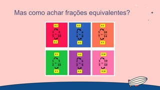 Mas como achar frações equivalentes?
 