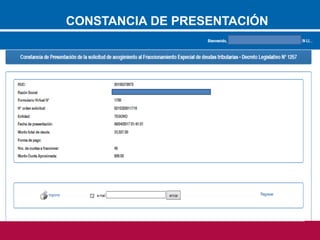 CONSTANCIA DE PRESENTACIÓN
 